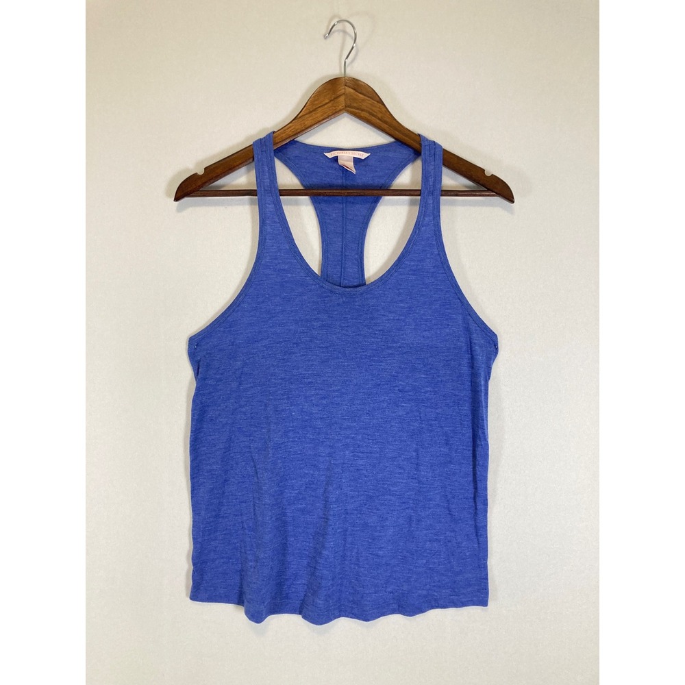 Athleisure Victoria's Secret Women Medium Blue Heathered Racerback Tank Top
